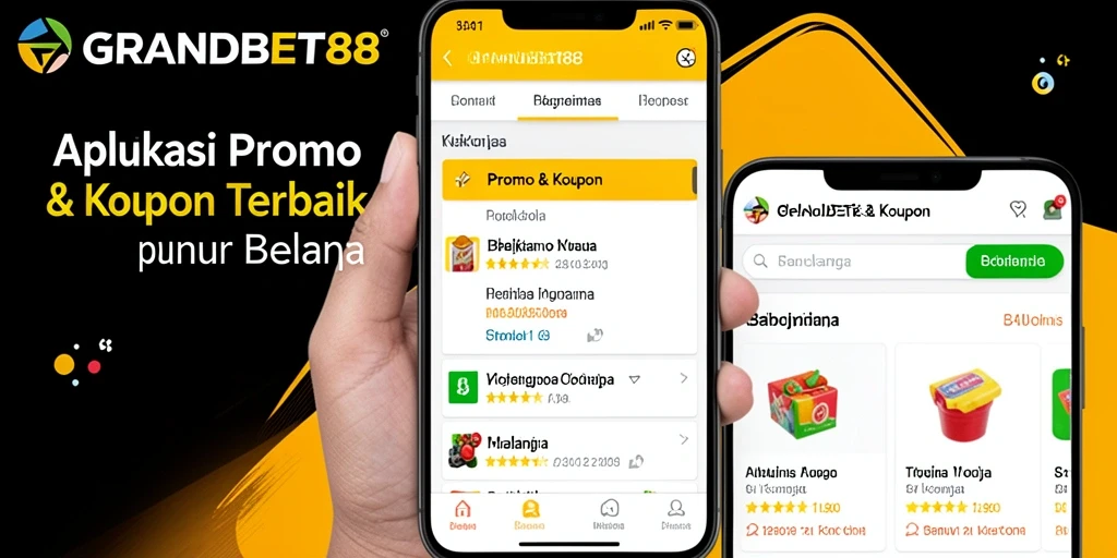 Antarmuka GRANDBET88 menampilkan berbagai kupon menarik untuk belanja.