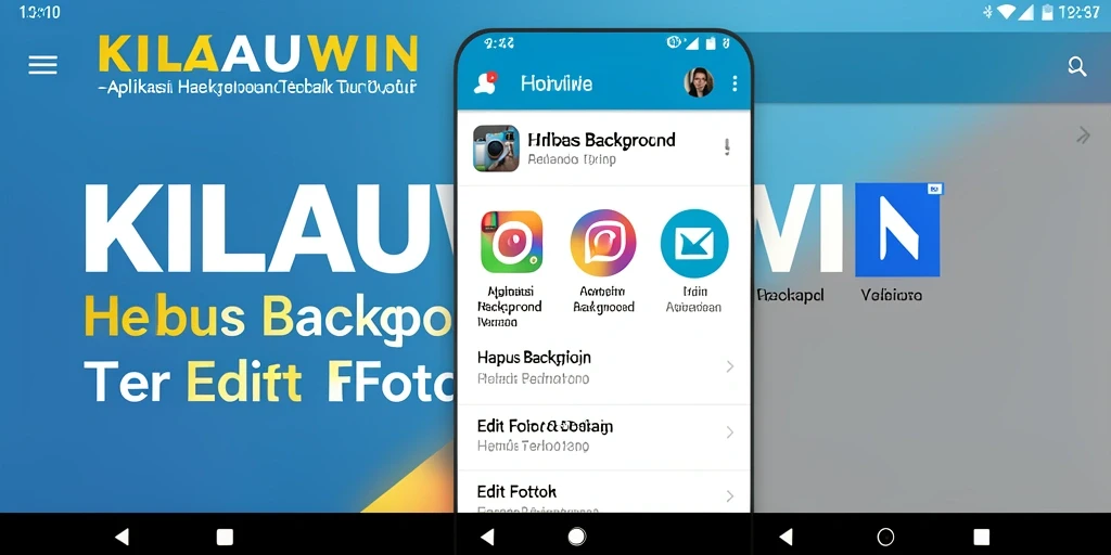 Antarmuka KILAUWIN saat menghapus latar belakang foto.