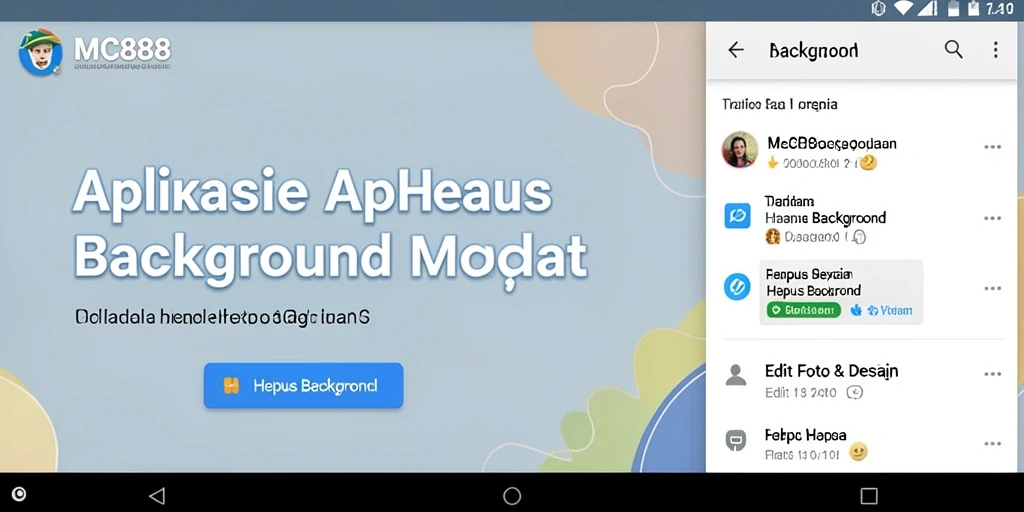 Antarmuka aplikasi Hapus Background MC888 yang intuitif dan mudah digunakan.