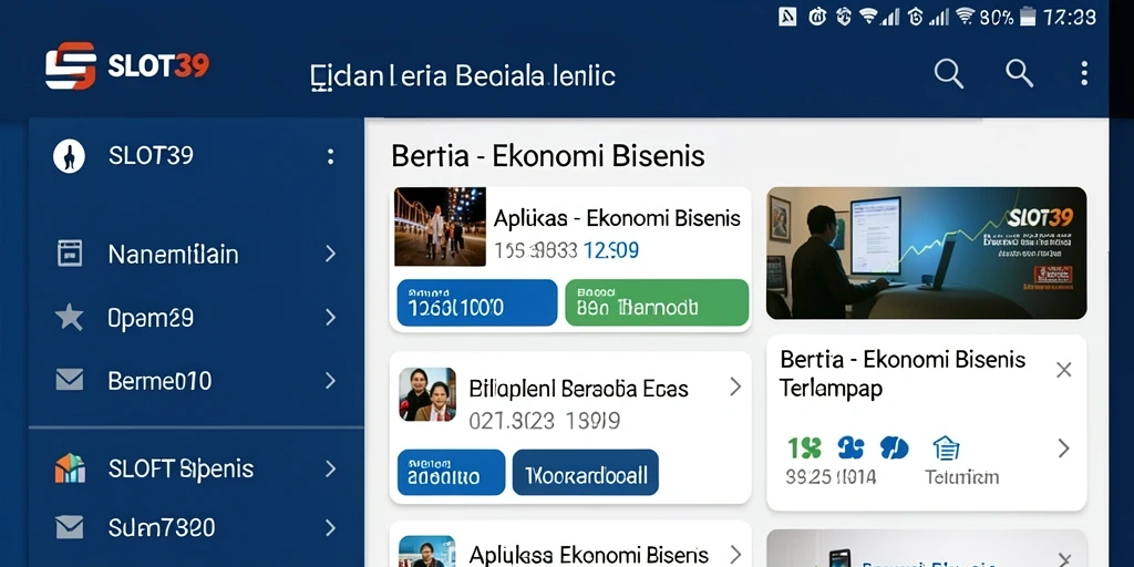 Antarmuka SLOT39 dengan fitur berita ekonomi yang menarik.