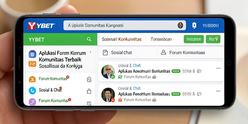 Antarmuka aplikasi YYBET menampilkan forum komunitas yang aktif dan menarik.