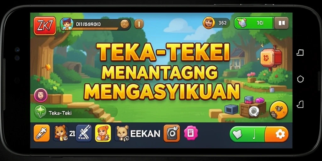Tampilan antarmuka ZK7 dengan berbagai teka-teki yang menarik.