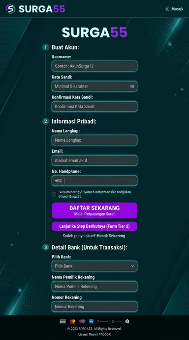 Panduan Registrasi Akun surga55 untuk Pengguna Android