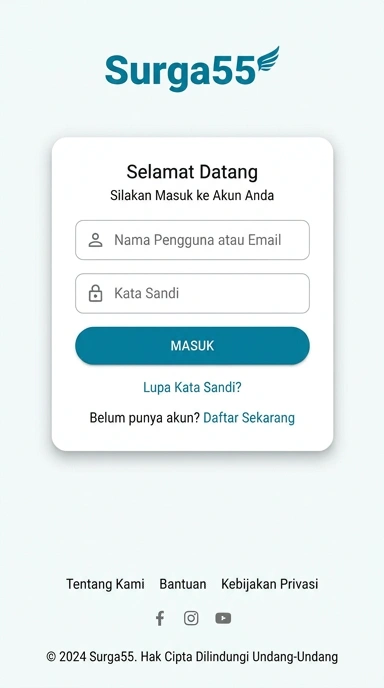 Masuk ke Akun Surga55 untuk Pengguna Android